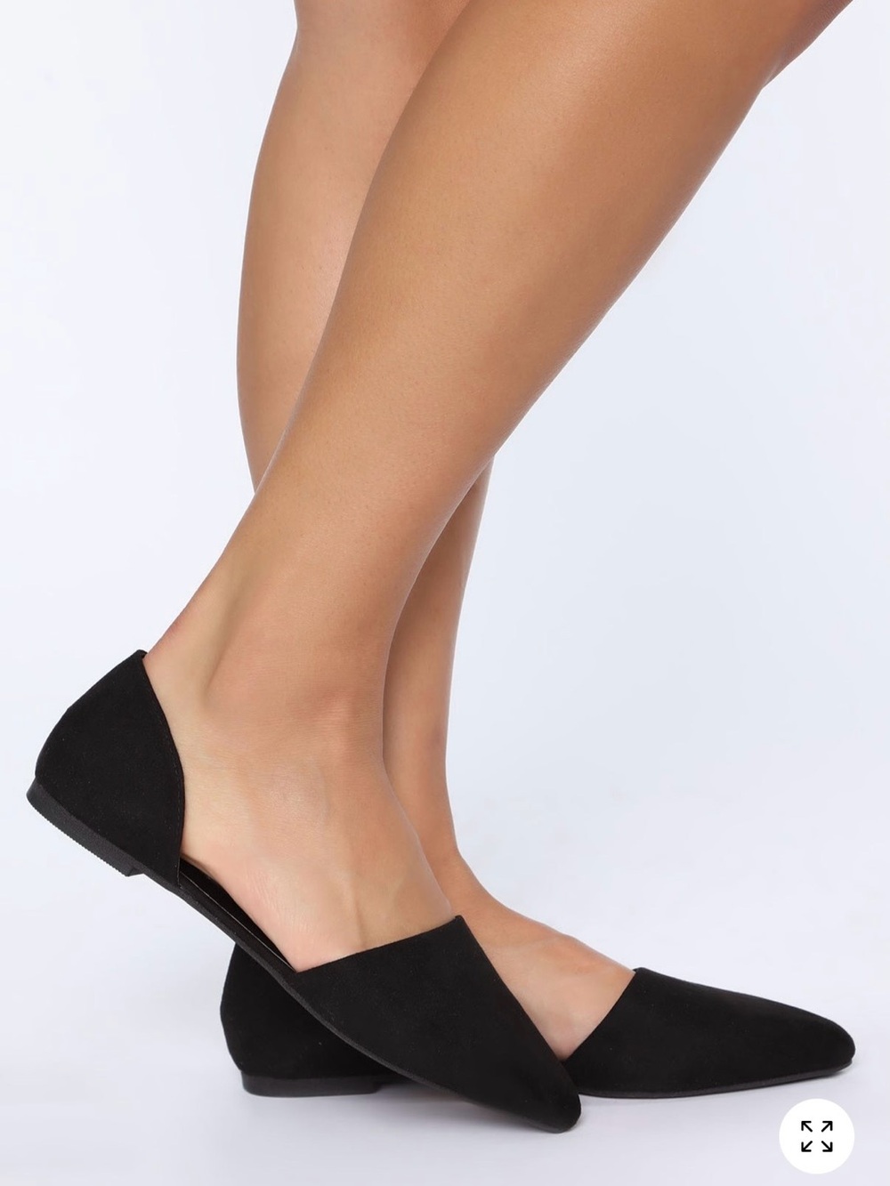 Fashion Nova Black D'Orsay Pointed Flats